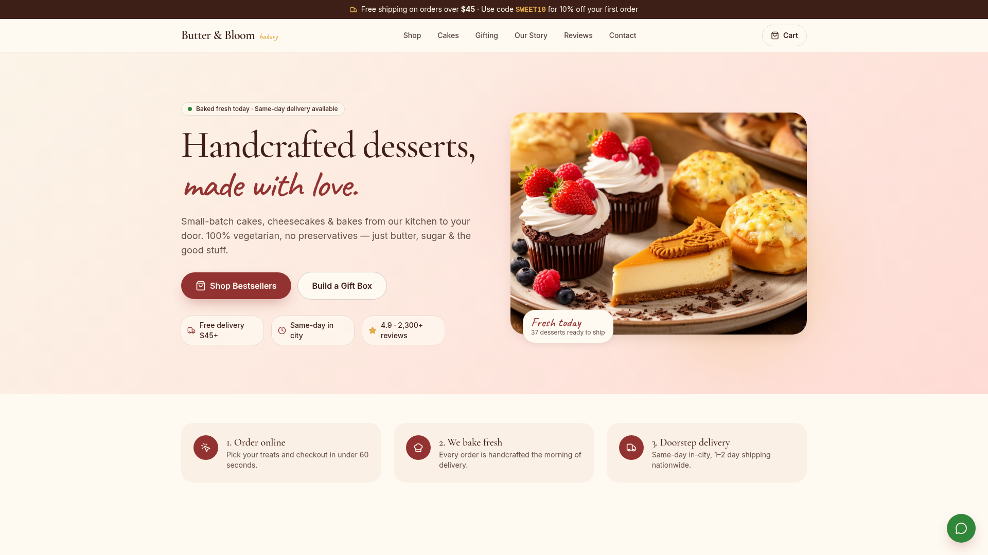 Butter & Bloom website by Orbit Studio