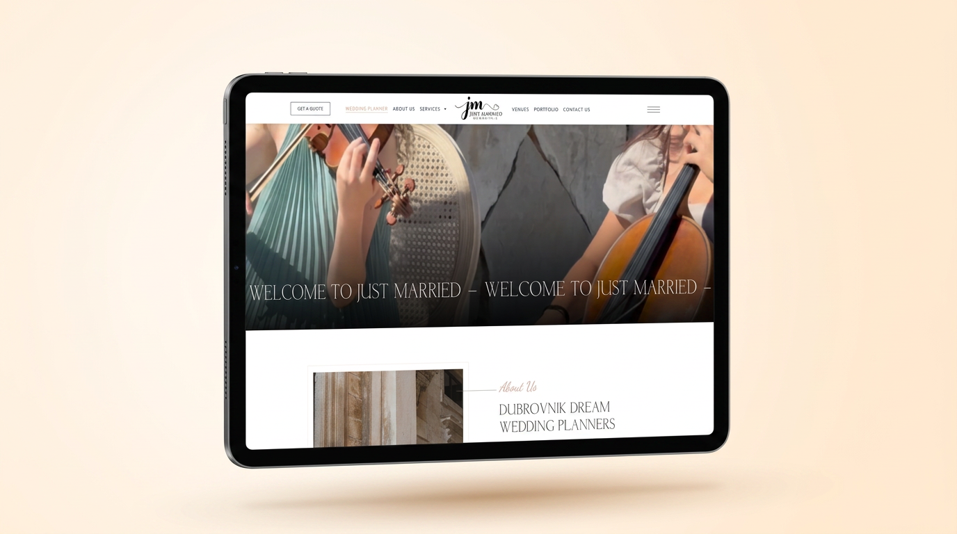 Just Married Dubrovnik website by Orbit Studio