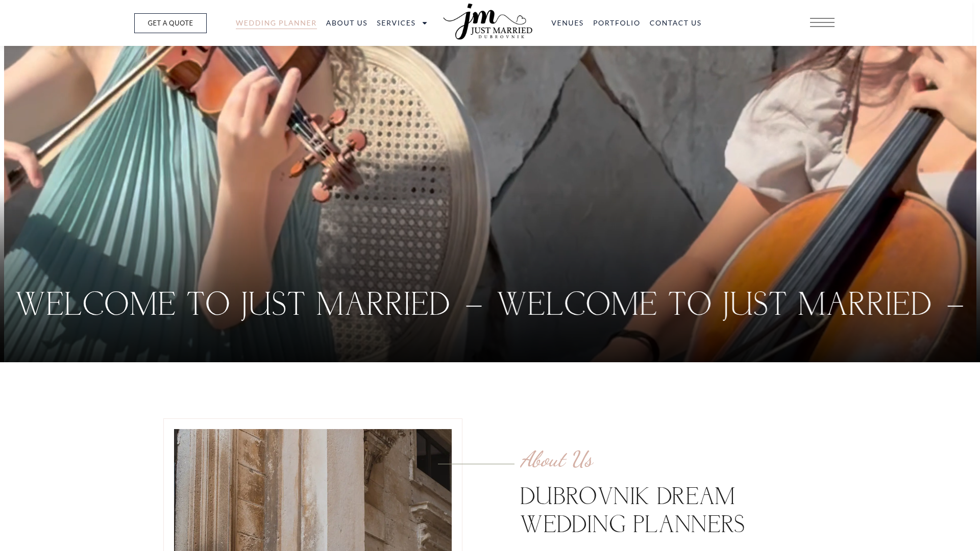 Just Married Dubrovnik website by Orbit Studio